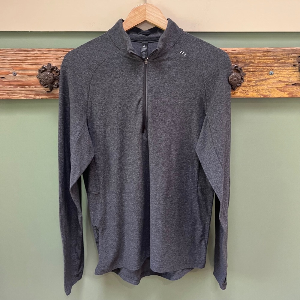 Lululemon Mens Surge Warm Half-Zip Heathered Gray- Size M